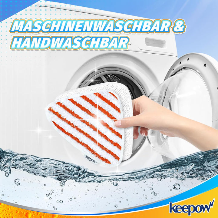 KEEPOW 8 Stück Dampfreiniger Ersatzbezug für Vileda Steam Dampfreiniger, Dampfreiniger Ersatzbezüge