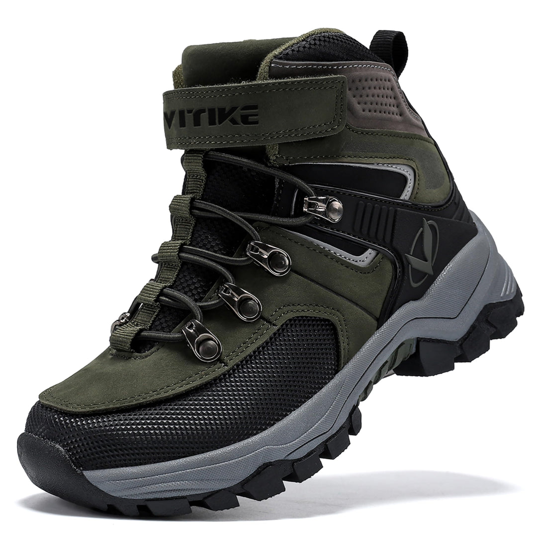 ASHION Jungen Winterschuhe Kinder Schneestiefel gefüttert und wasserdicht – rutschfeste Outdoor Wand
