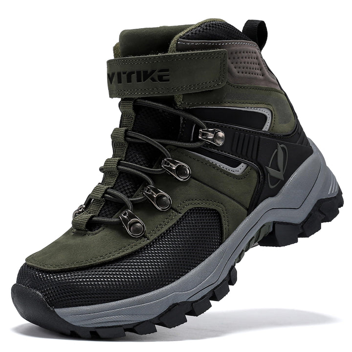 ASHION Jungen Winterschuhe Kinder Schneestiefel gefüttert und wasserdicht – rutschfeste Outdoor Wand