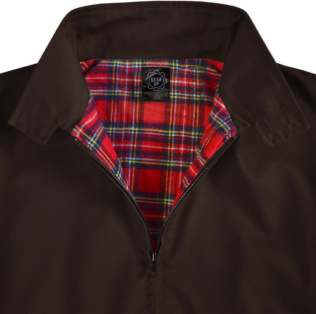 Original GearUp® Harrington Jacke English Style in 12 verschiedenen Designs wählbar S Braun, S Braun