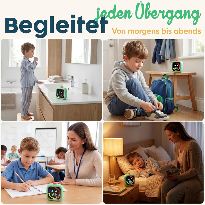 Digitaler Visueller Timer für Kinder - Wiederaufladbar, Geräuschlos 99-Minuten-Kinder-Timer für Schu