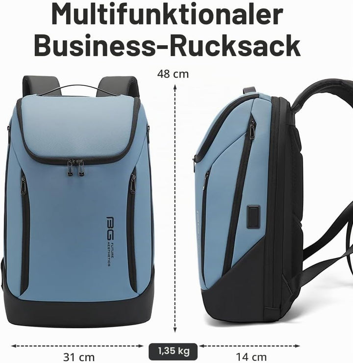 BANGE Business-Smart-Rucksack, wasserdicht, 39,6 cm (15,6 Zoll), Laptop-Rucksack mit USB-Ladeanschlu