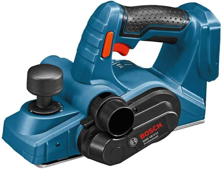 Bosch Professional 06015A0304 GHO 18 V-LI Akku-Hobel, 2 x 5,0 Ah Akku, Schnellladegerät, L-Boxx, 18