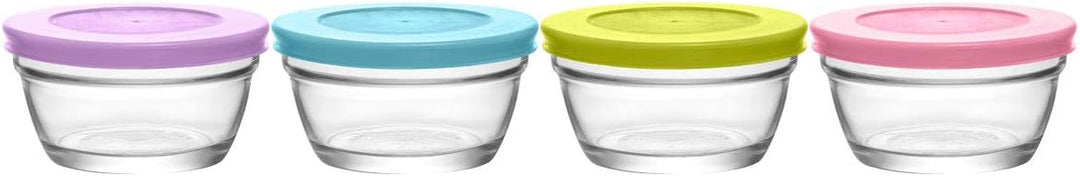 LAV 8tlg. Glasschalen-Set, 4X Schale 4X Deckel 250 ml Serie Master Glasschlüssel Schalen Spülmaschin