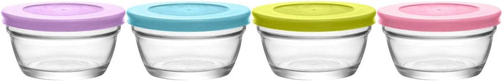 LAV 8tlg. Glasschalen-Set, 4X Schale 4X Deckel 250 ml Serie Master Glasschlüssel Schalen Spülmaschin