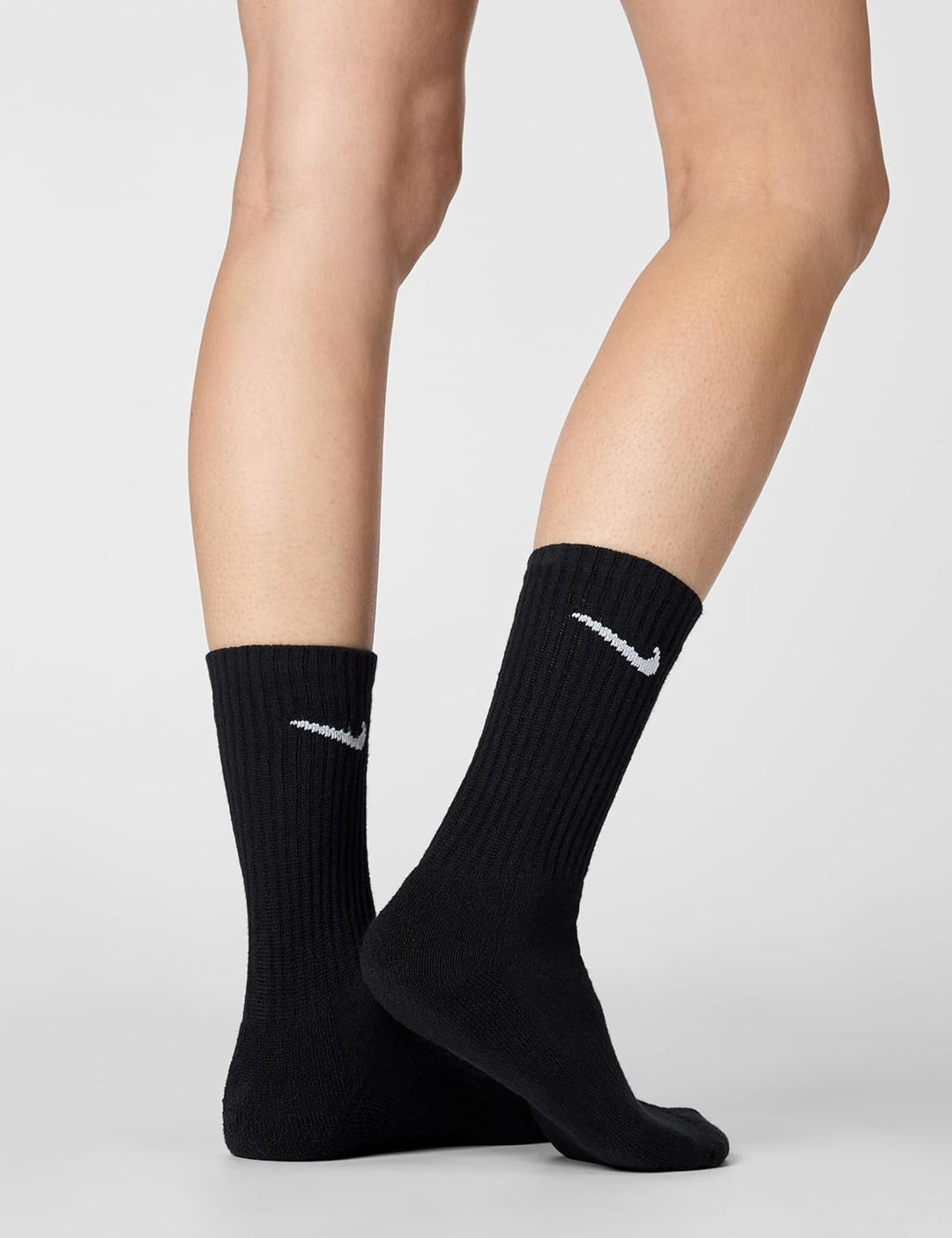 Nike Performance Kissen Crew Socken mit Band (6 Paar), schwarz/weiss, Grösse L