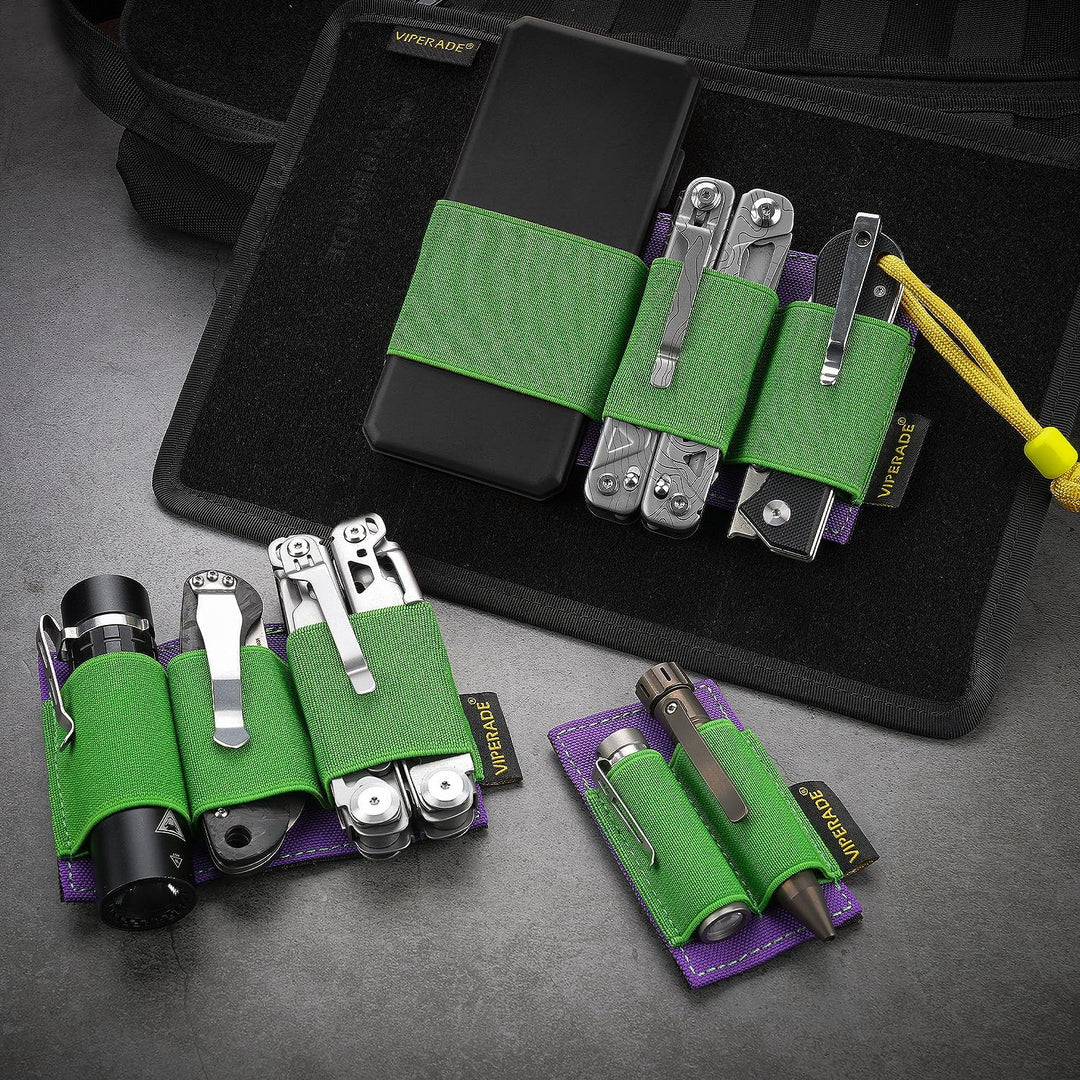VIPERADE PL6 Elastischer EDC Organiser Klein Klett Organizer Insert,Modulare Elastische Schleife Pan