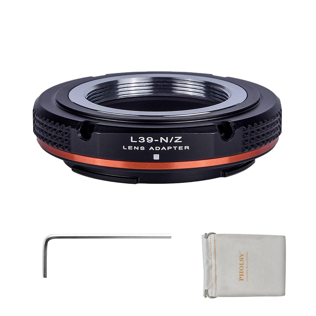 PHOLSY Objektivadapter Leica 39mm auf Nikon Z Kompatibel für Leica L39 M39 LTM Objektiv und Z Kamera