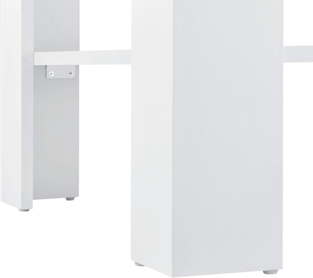 [en.casa] Couchtisch 60x60x40cm mit Ablage Tisch Beistelltisch Wohnzimmertisch Sofatisch Weiss