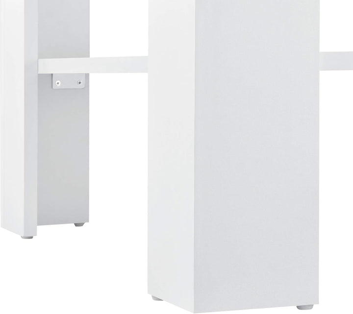 [en.casa] Couchtisch 60x60x40cm mit Ablage Tisch Beistelltisch Wohnzimmertisch Sofatisch Weiss
