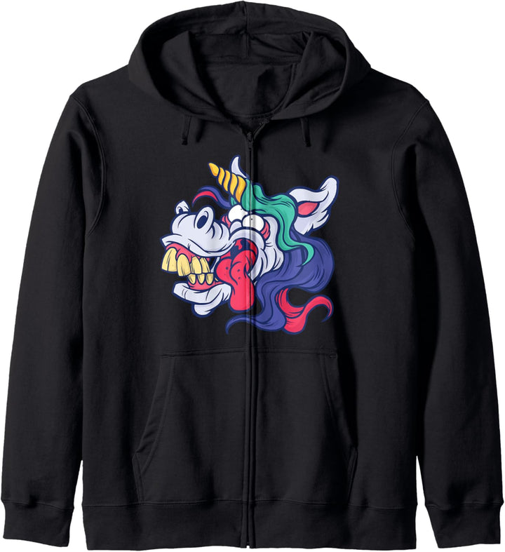 Verrücktes Einhorn Kapuzenjacke