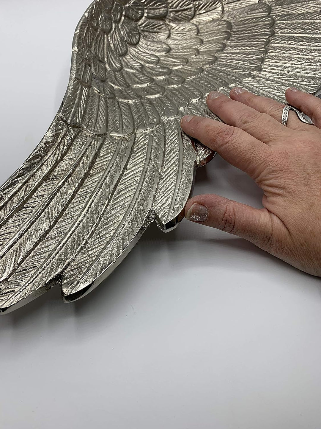 Flügel Schale Silber ca 53cm 1 Stück Alu Silber Trend im Stil