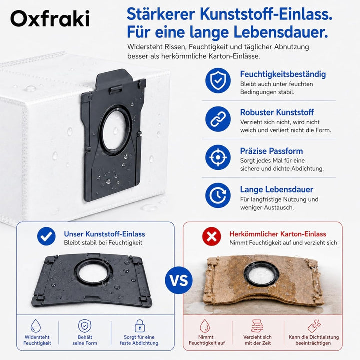 10 Stück Staubbeutel für Mova E30 Ultra/ P50 Pro Ultra/ V50 Ultra Staubsauger, Dreame L10s Serie, L2
