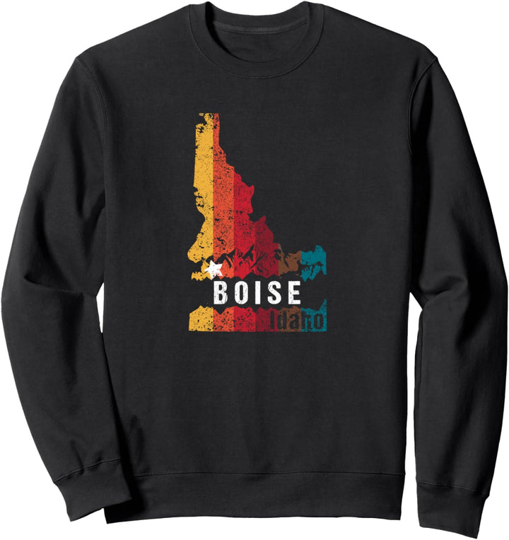 Boise Idaho Grunge Staatskarte Sweatshirt