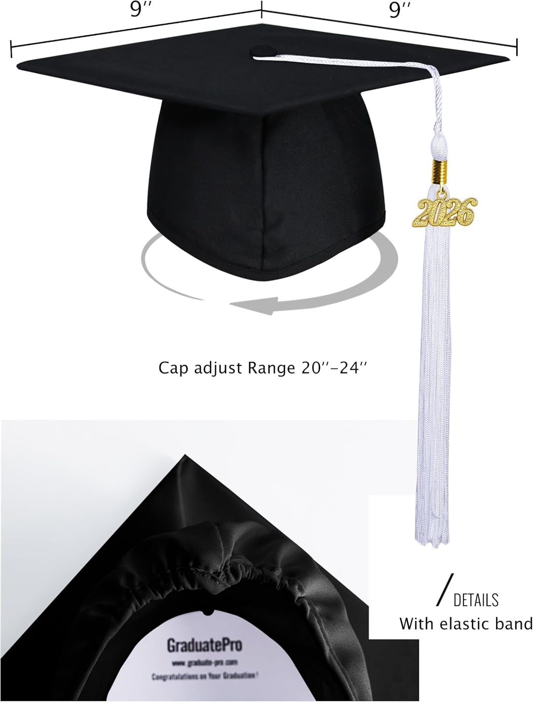 GraduatePro Doktorhut 2026 Abschluss Hut Bachelor Master Abitur Uni Akademiker Schuluniformen Studen