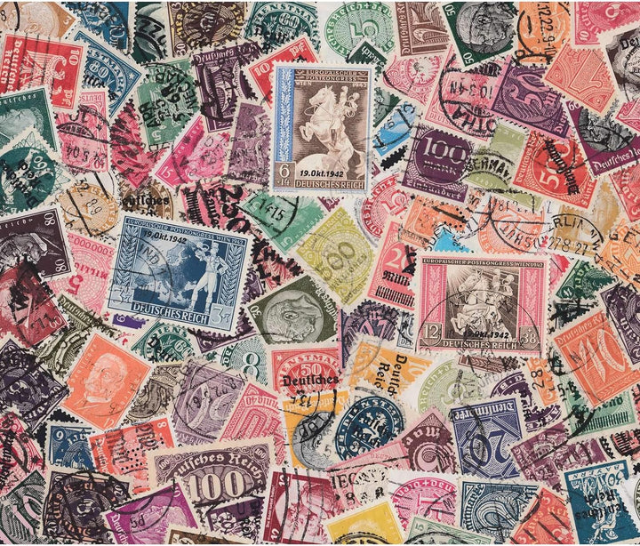 Goldhahn Deutsches Reich gestempelt mit Nr. 823-825 Briefmarken für Sammler