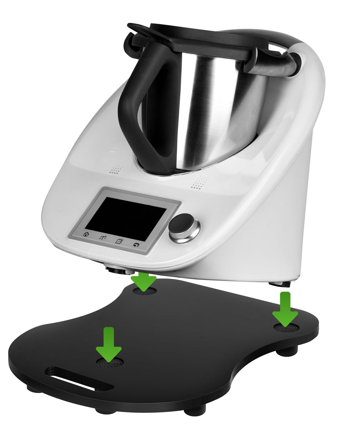 Gleitbrett für Thermomix TM6 TM5, 5mm Rollbrett Thermomix TM6 TM5 mit Rollen und Handgriff, Gleitbre