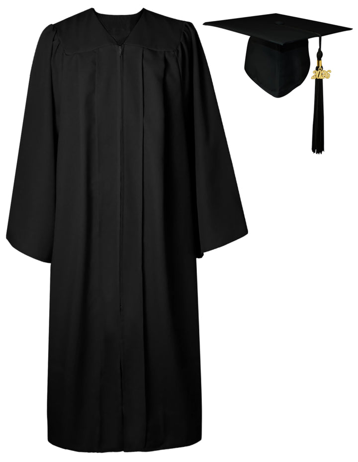 GraduatePro Abschluss Talar mit Hut 2025 Absolventen Robe Bachelor Uni Master Kostüm Geschenke Absol