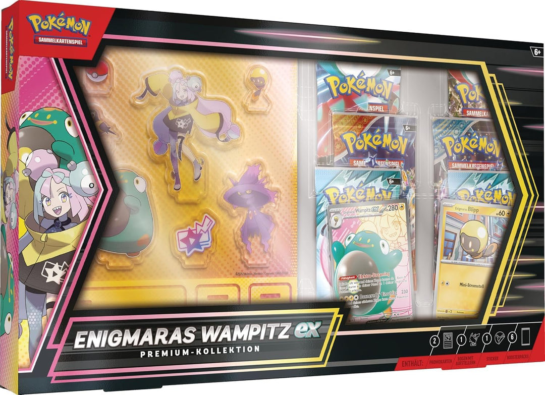 Pokemon Enigmaras Wampitz ex Premium Kollektion - Deutsch NEU & OVP und BB-Toy-Trades-Toploader