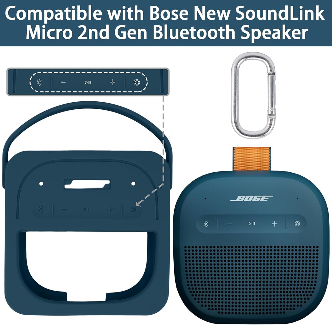 Aenllosi Silikon-Schutzhülle für tragbaren Bluetooth-Lautsprecher Bose New SoundLink Micro (2. Gen.)