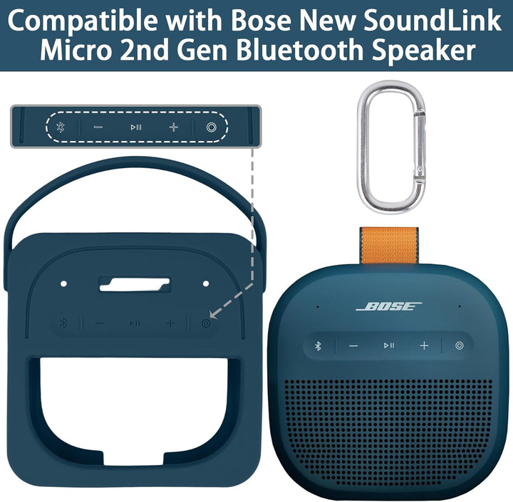 Aenllosi Silikon-Schutzhülle für tragbaren Bluetooth-Lautsprecher Bose New SoundLink Micro (2. Gen.)