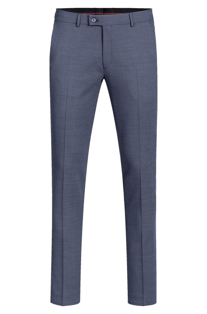 GREIFF Herren-Hose Slim Fit,modern with 37,5, Slim fit, 1327 42 Mittelblau Pinpoint, 42 Mittelblau P