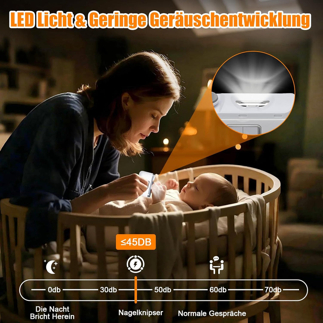 Elektrischer Nagelknipser, 2 in 1 Baby Nagelfeile Elektrisch, Elektrische Automatischer Nagelknipser