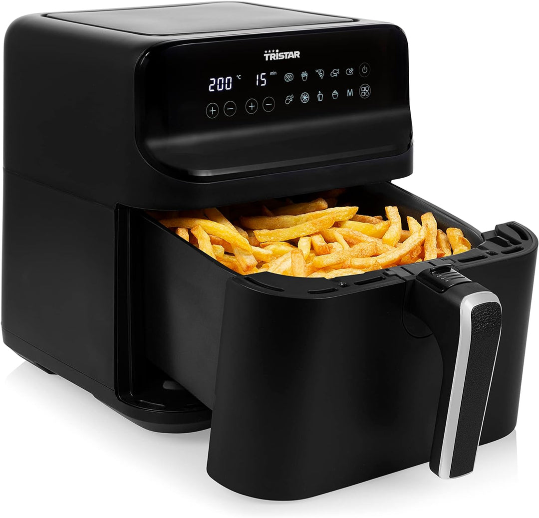 Tristar digitale Heissluftfritteuse – 6 L – 1,5 kg Pommes – Mattschwarzes Gehäuse – FR-9025