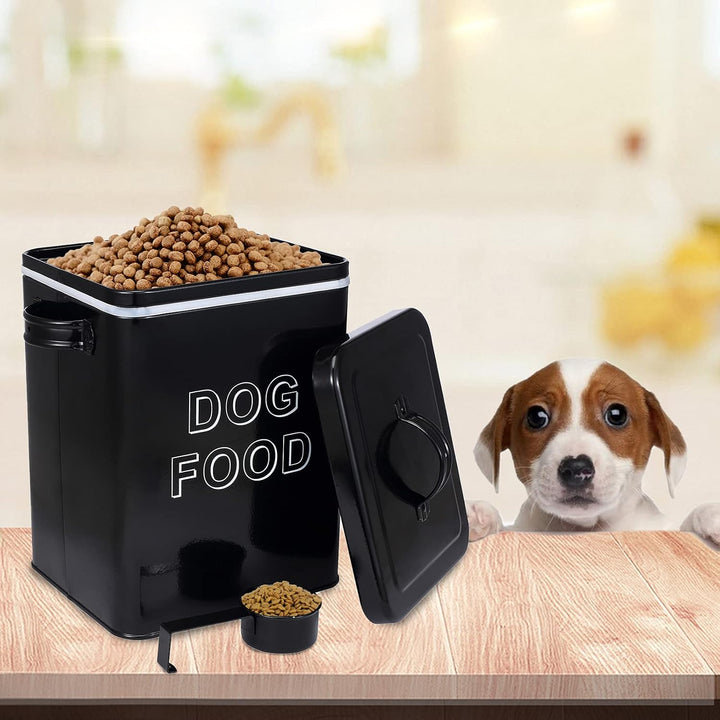 Pethiy Hundefutter hundeleckerli aufbewahrung Box, 6.5 Liter Metall hundefutter Box Aufbewahrungdose