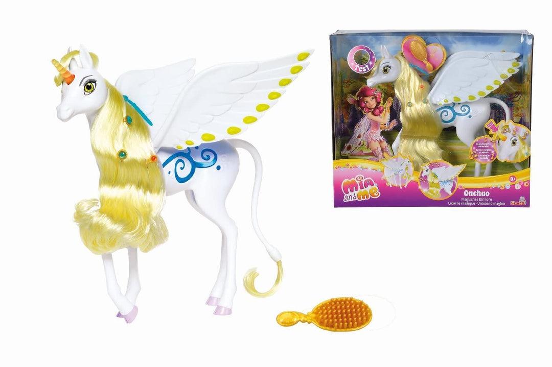 Simba 109480095 - Mia und Me Magisches Einhorn Onchao, mit Licht und Sound, Bewegliche Flügel, spiel