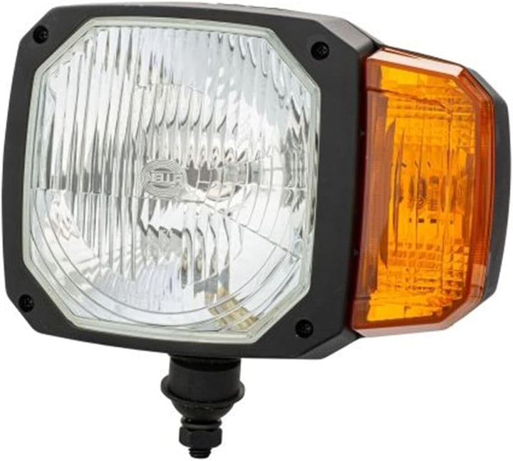HELLA - Halogen-Hauptscheinwerfer - 12V - Einbau - Lichtscheibenfarbe: gelb - Stecker: DEUTSCH Steck