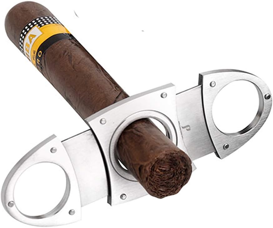 PIPITA Zigarettenetui aus hochwertigem Edelstahl inklusive Krokodilleder-Optik, Reise-Zigarren-Etui,