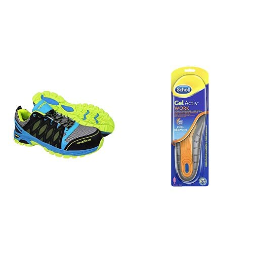 Goodyear Herren Gyshu1503 Sicherheitsschuhe, Mehrfarbig, 43 EU & Scholl GelActiv Einlegesohlen Work