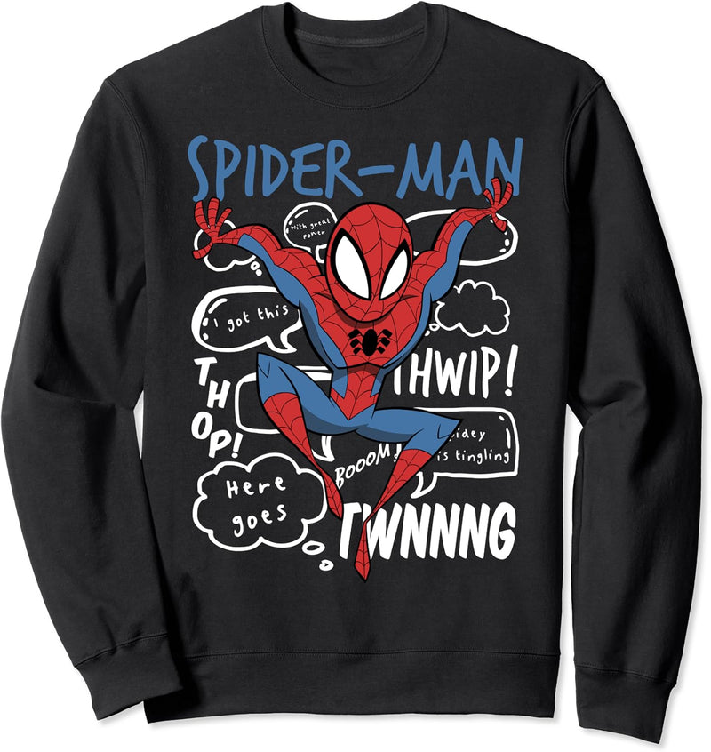 Marvel Spider-Man Thought Bubble Doodles Sweatshirt