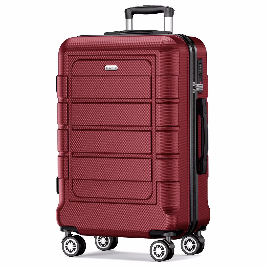 SHOWKOO Koffer Gross Hartschale Leicht Reisekoffer ABS+PC Erweiterbar Haltbar Trolley Handgepäck Gro