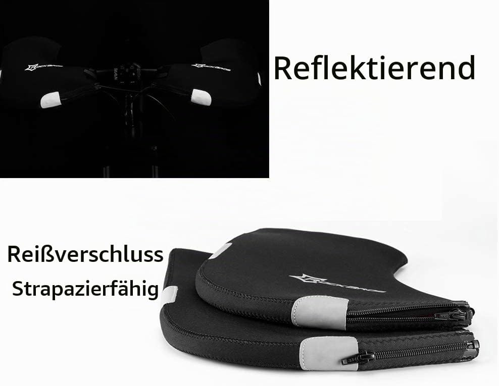 ROCKBROS Lenker Handschuhe Winter Thermo Winddicht Lenkerstulpen für Fahrrad MTB Motorrad E-Bike Rol