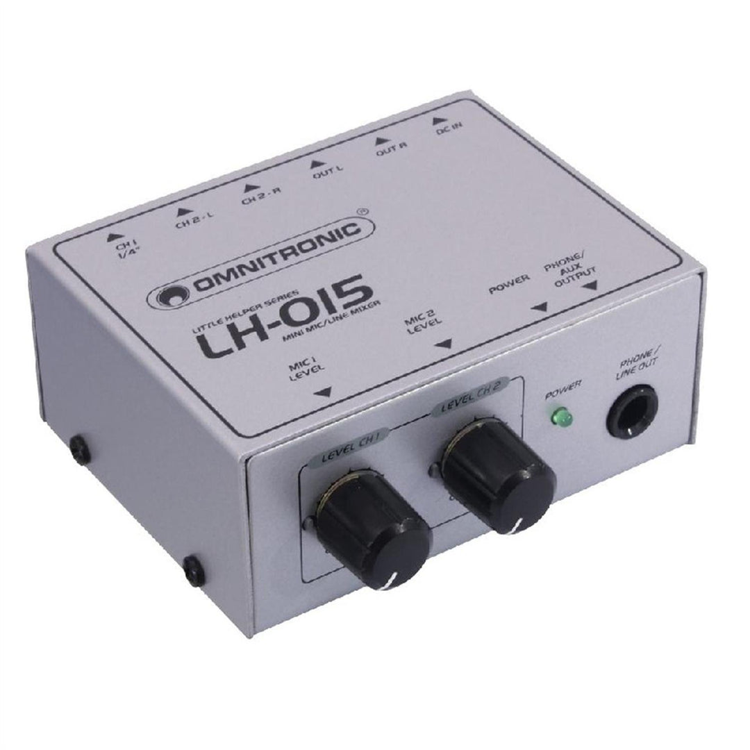 OMNITRONIC LH-015 2-Kanal Mic-Line-Mixer | 2-Kanal-Mikrofon-Line-Mixer im Miniaturformat