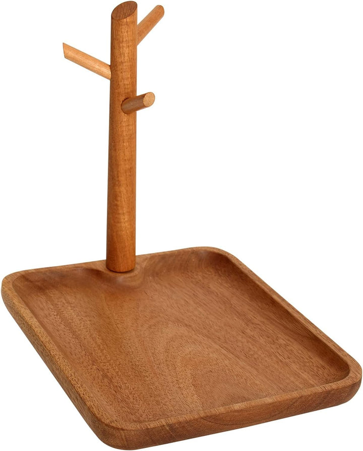 CYQGDKF Schlüsselschale für Eingangstisch, Holz-Tablett Organizer, Parfüm-Tablett für Kommode, 3 Ebe