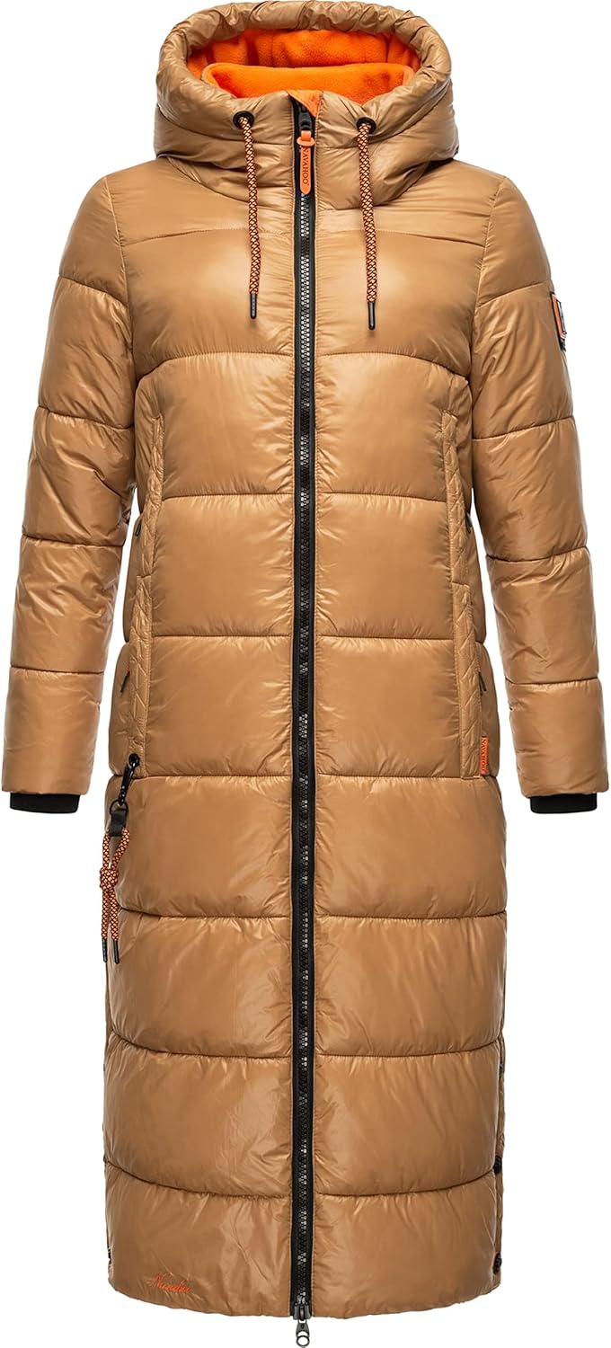 Navahoo Damen Warmer Winter Steppmantel mit Kapuze Schmuseengel XS-XXL XXL Camel, XXL Camel