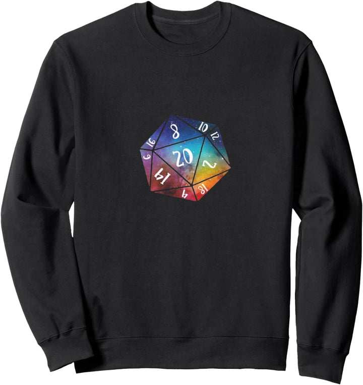 Universum D20 Dice DnD T-Shirt im Vintage-/Retro-Stil Sweatshirt