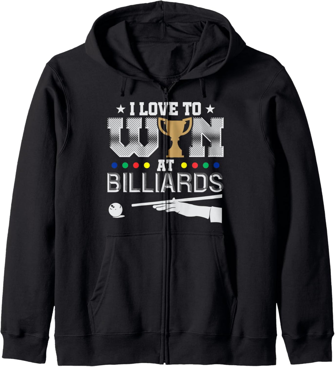 Ich liebe es, beim Billard zu gewinnen Kapuzenjacke