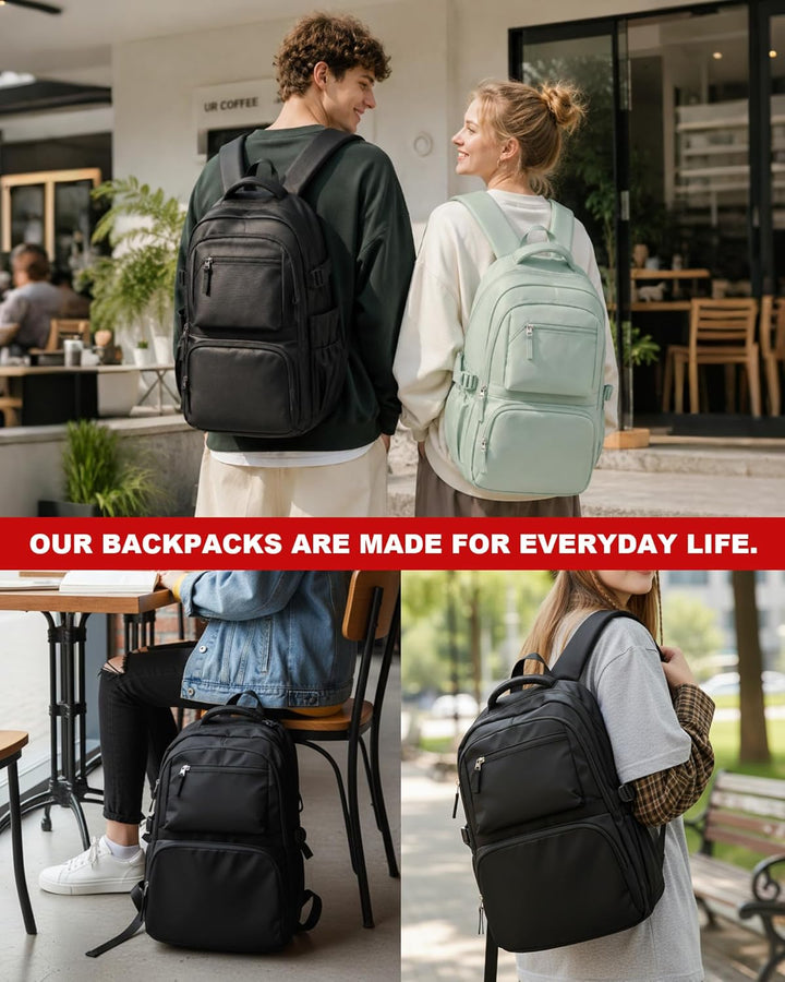 Laptop Rucksack Damen Herren, Business Schulrucksack für 15,6 Zoll Notebook, Wasserdicht Arbeitsruck