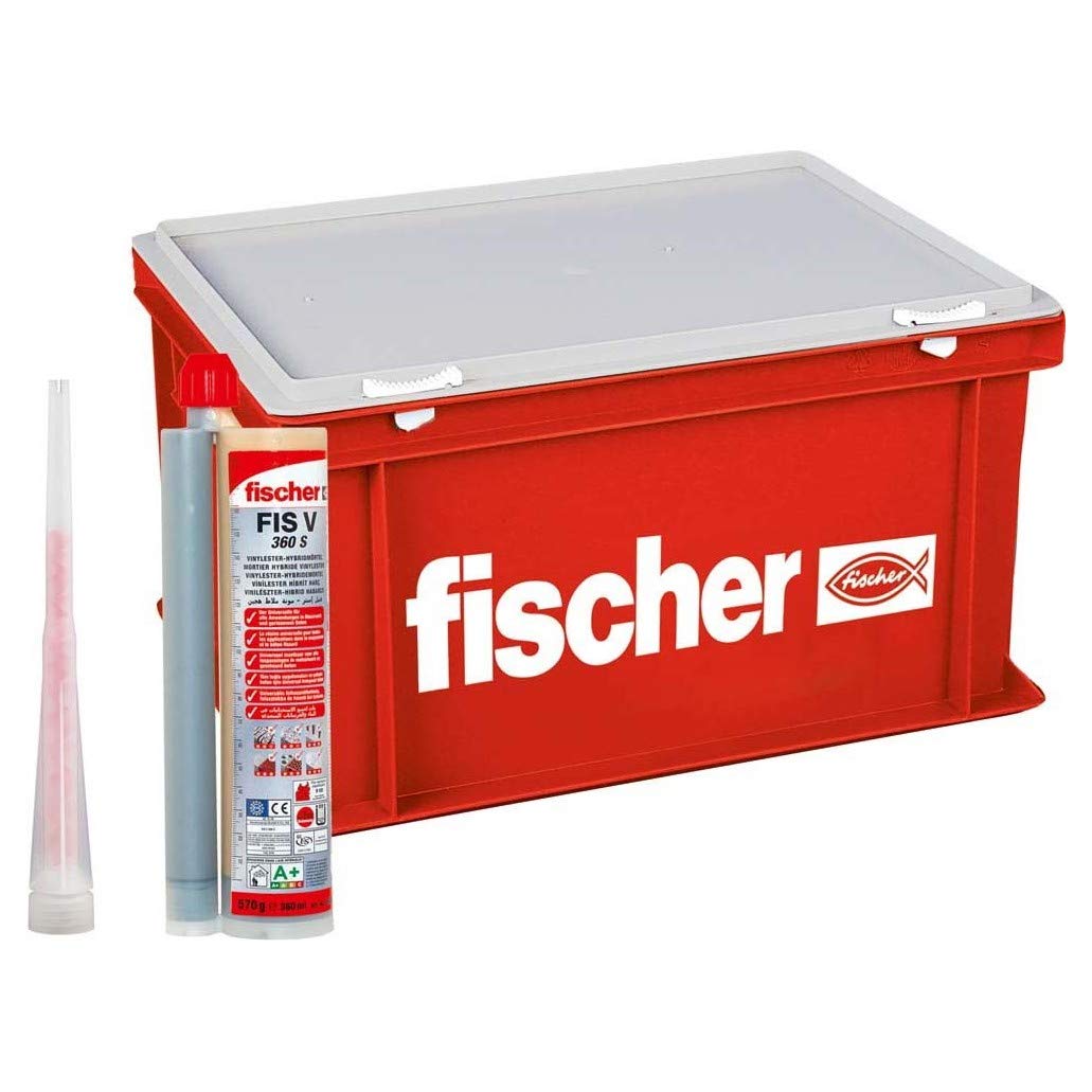 fischer Hochleistungsmörtel FIS V 360 S - Praktischer grosser Handwerkerkoffer mit 20 Kartuschen Inj