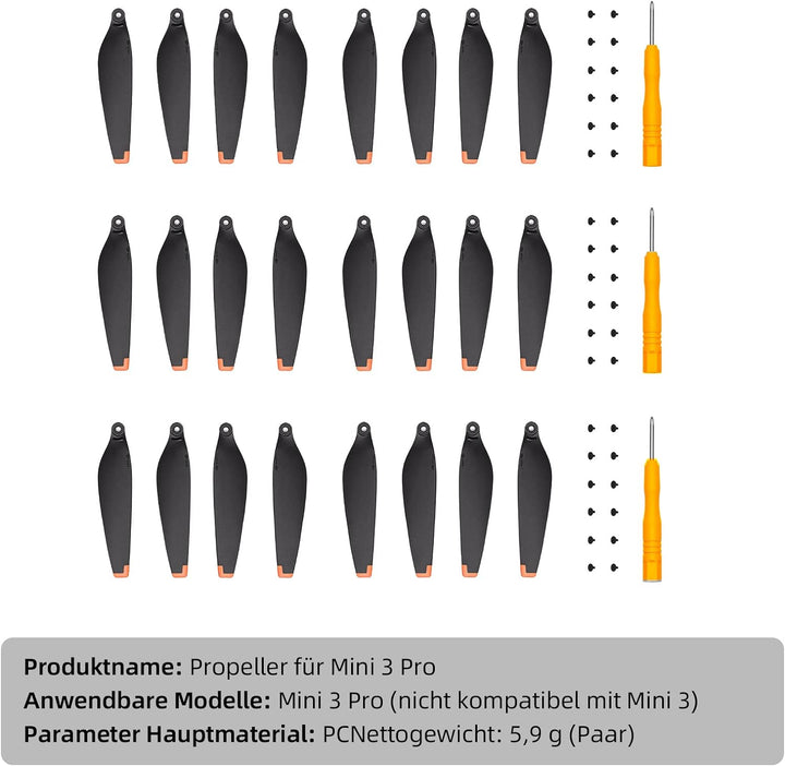 ONTOMYO Original 24Pcs Mavic Mini 3 Pro Propeller Kompatibel mit DJI Mini 3 Pro Blades Props Wings R