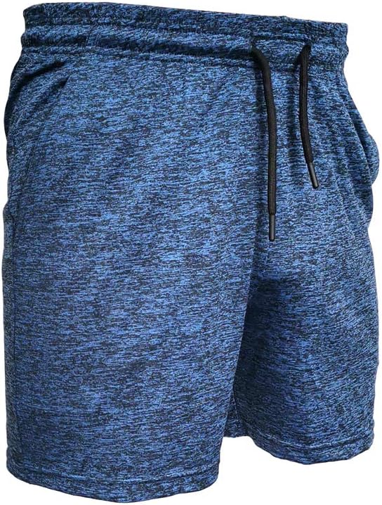 Agilelin Herren Sporthose,Training Kurze mit Tasche,Quick Dry Laufhose XL Grau/Blau, XL Grau/Blau