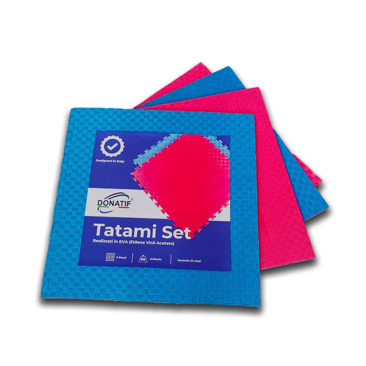 Gymnastikmatte Tatami – Puzzle-Teppich 4 Pack 100 x 100 x 2 cm – Bodenbelag aus EVA – Fitnes-Matte –