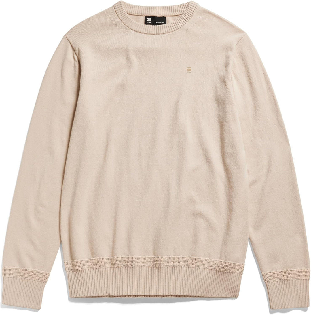 G-STAR Herren Premium Core Knitted Sweater M Beige (Whitebait D21931-d563-1603), M Beige (Whitebait