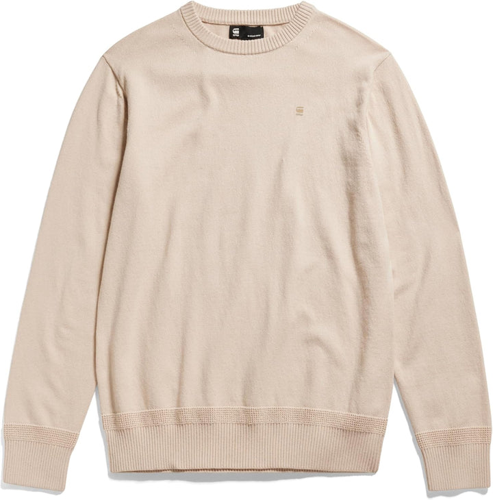G-STAR Herren Premium Core Knitted Sweater M Beige (Whitebait D21931-d563-1603), M Beige (Whitebait