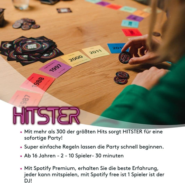 Jumbo Spiele Hitster Original Ein Party- und Kartenspiel für Erwachsene und Familien - 2 bis 10 Spie