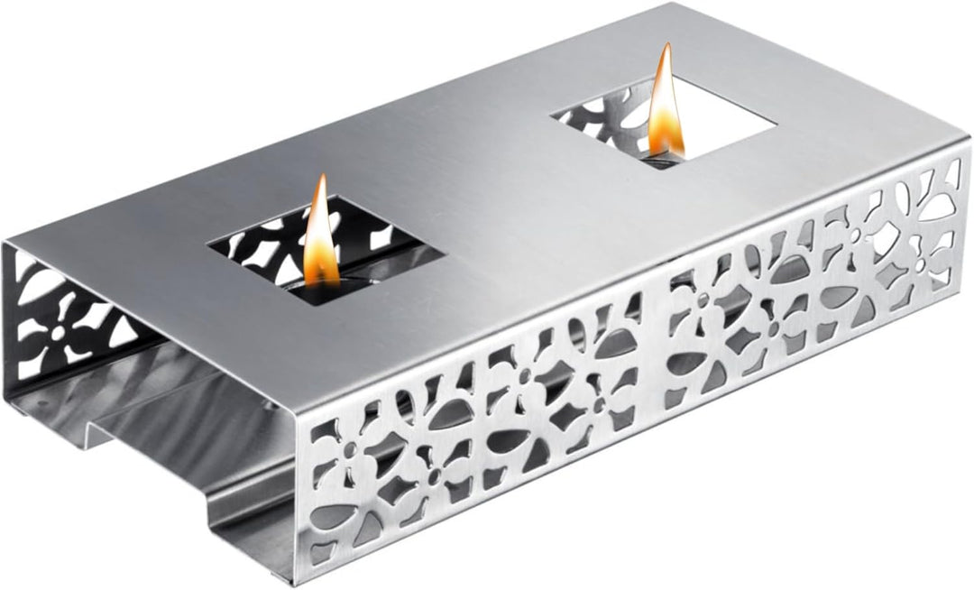 Westmark Speisenwärmer – Hochwertige Wärme-Platte zum Warmhalten von Speisen am Tisch mit zwei Teeli